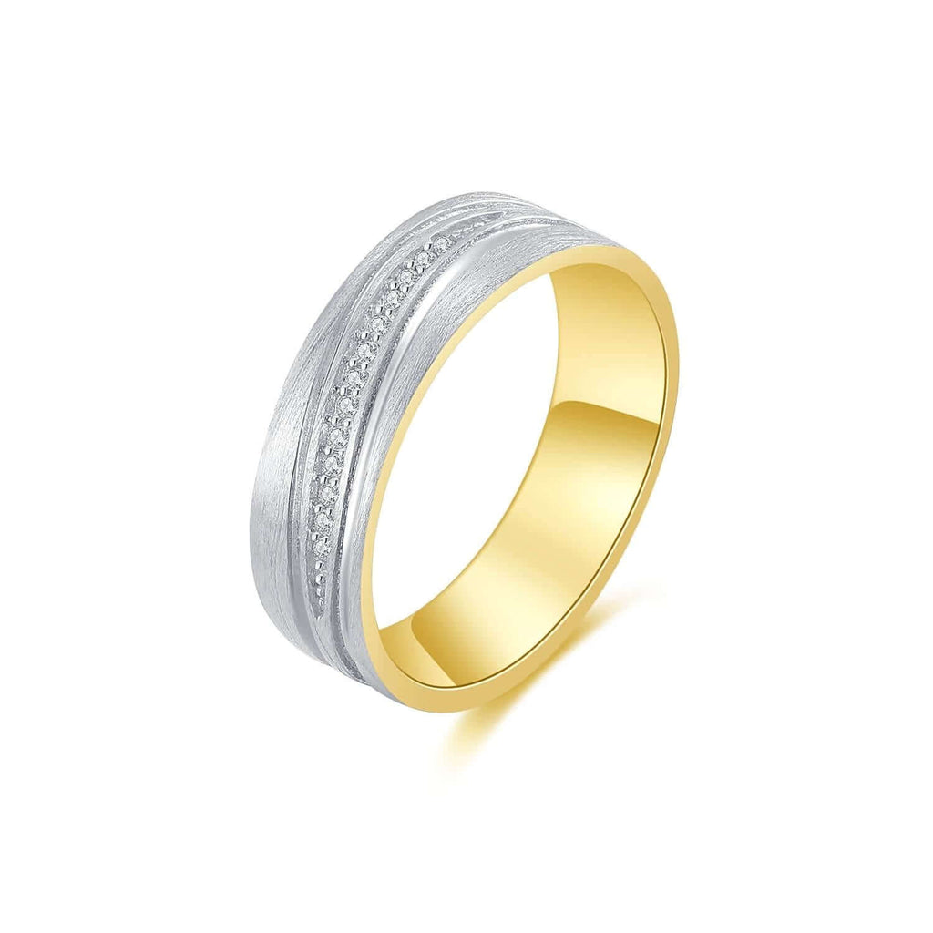 18ct Gold Plate Diamond Love Ring