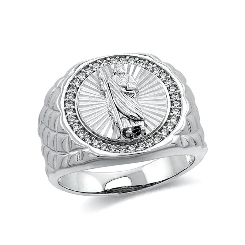 Trendolla Sterling Silver San Judas Ring - Trendolla Jewelry